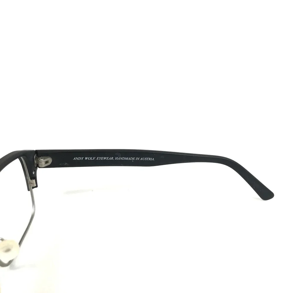 Andy Wolf Eyeglasses Frames 4477 col.f Brown Silver Square Full Rim 54-17-145